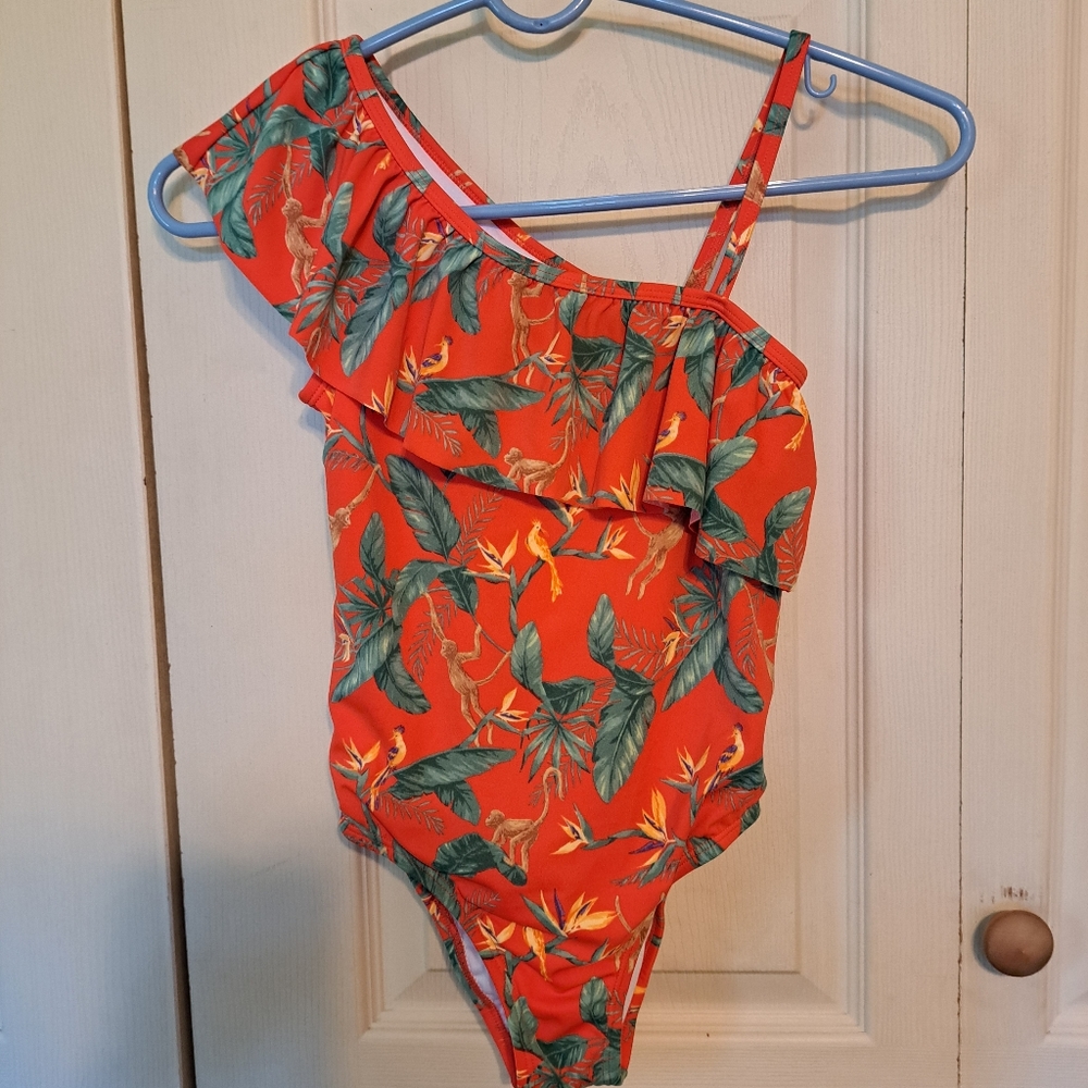 Janie and Jack 1 pie e swimsuit,  monkey print, size 8 LNC